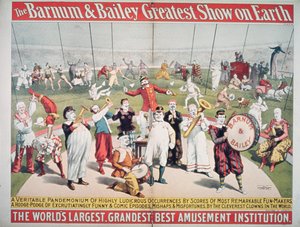 Plakat reklamujący Barnum and Bailey Greatest Show on Earth